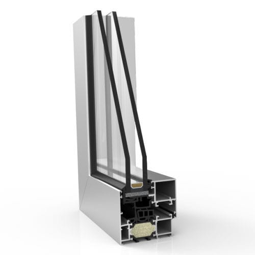 Profilo in alluminio - XP-70 HO TH HI - EXTRUGASA INTERNACIONAL S.A. - con scanalature / per finestra