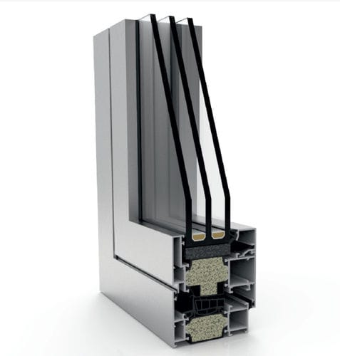 Profilo in alluminio - XP-80 TH HI  - EXTRUGASA INTERNACIONAL S.A. - con scanalature / per finestra