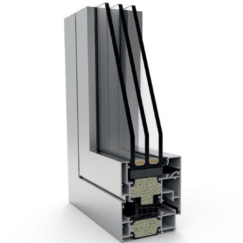 Profilo in alluminio - XP-80 TH+ HI - EXTRUGASA INTERNACIONAL S.A. - con scanalature / per finestra
