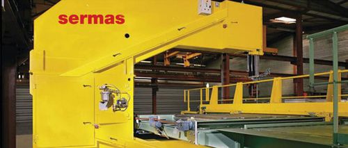 Segatrice a nastro - SERMAS INDUSTRIE SAS - per alluminio / CNC / con trasportatore a rulli