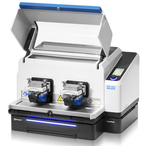 Vibro-frantumatore con regolatore di temperatura - MM 500 control - Retsch GmbH - a sfere / orizzontale / da laboratorio