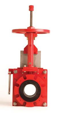 Valvola a ghigliottina - DX  - Red Valve - con volante / per fango / di mandata