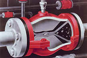 Valvola a manicotto - A series  - Red Valve - a comando pneumatico / per controllo di flusso / per fango