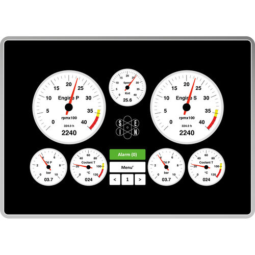 Terminale di comando di monitoraggio - UNS10195 - San Giorgio S.E.I.N srl - con touch screen capacitativo / ad incastro / 800 x 480
