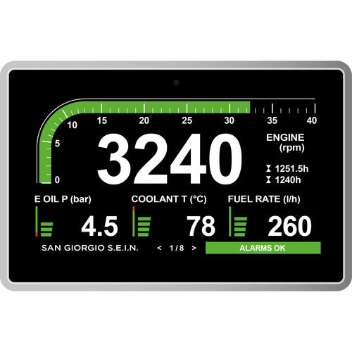 Terminale di comando di monitoraggio - UNS10193 - San Giorgio S.E.I.N srl - con touch screen capacitativo / ad incastro / 800 x 480