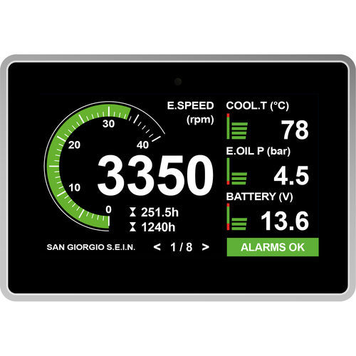 Terminale di comando di monitoraggio - UNS10192 - San Giorgio S.E.I.N srl - con touch screen capacitativo / ad incastro / 480 x 272