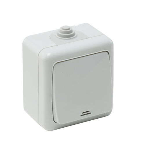 Interruttore a bascula - 40500405 - Mete Enerji - unipolare / IP44 / luminoso