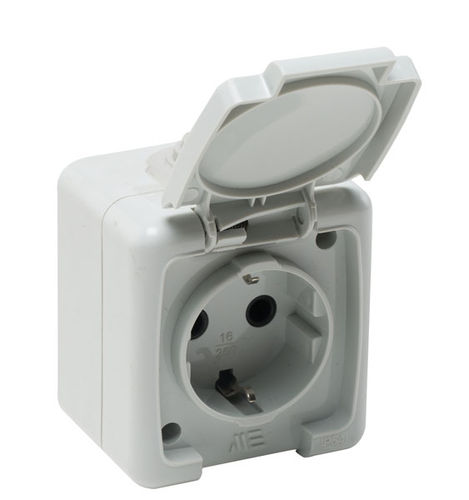 Presa elettrica a muro - 40500505 - Mete Enerji - IP54 / 2 poli / tipo schuko