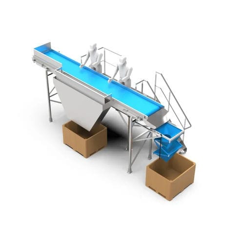 Tavolo di ispezione per alimenti - Constructie Bruynooghe N.V. - a rulli
