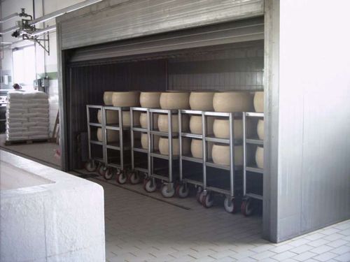 Carrello da trasporto - Due Ci Inox Snc - in acciaio inossidabile / a ripiani / per formaggi