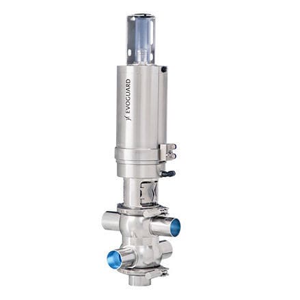 Valvola a doppia sede - M - Evoguard GmbH - a disco / pneumatica / anti mescolamento
