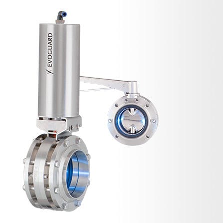Valvola a farfalla - B - Evoguard GmbH - manuale / pneumatica / di arresto