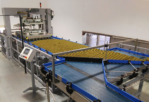 Depallettizzatore con testa magnetica - FL-018 - F.B.L. Food Machinery S.r.l. - a strati / per l'industria alimentare e delle bevande / di lattine per prodotti alimentari