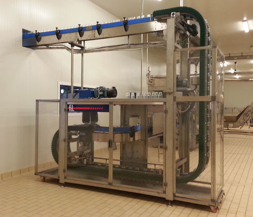 Macchina di lavaggio soffiatrice - FL-016 - F.B.L. Food Machinery S.r.l. - ad acqua / a soffiaggio d'aria / per l'industria agroalimentare