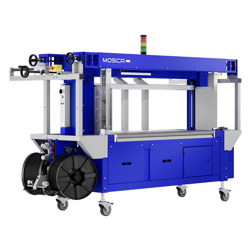 Reggiatrice completamente automatica - SoniXs TRC-6  - Mosca GmbH - per cartone ondulato / con pressa / verticale