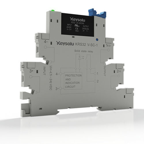 Relè statico 24 VDC - KS32(DC) - Xiamen Jinxinrong Electronics Co., Ltd. - 12 VDC / 60 V DC / su guida DIN