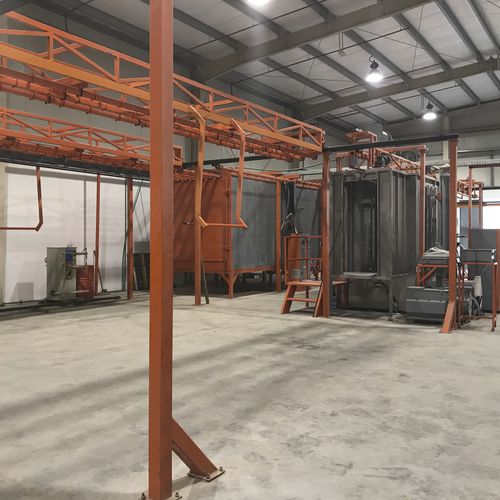 Linea di verniciatura a polvere manuale - TRANSFER - VOGAMAKINA INDUSTRIAL PLANTS COMPANY Ltd. - automatica / continua