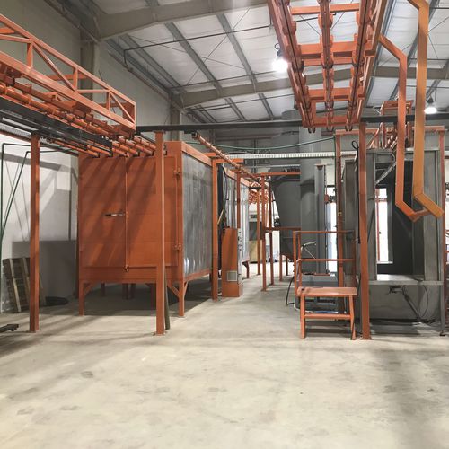 Linea di verniciatura a polvere manuale - BTRANSFER - VOGAMAKINA INDUSTRIAL PLANTS COMPANY Ltd. - automatica / continua