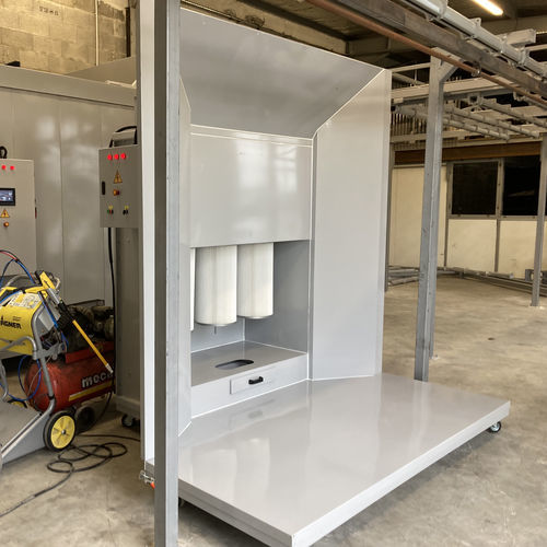 Cabina di verniciatura a polvere aperta - VFDK - VOGAMAKINA INDUSTRIAL PLANTS COMPANY Ltd. - per pezzi di ricambio / per applicazioni aeronautiche / per filtri a cartuccia