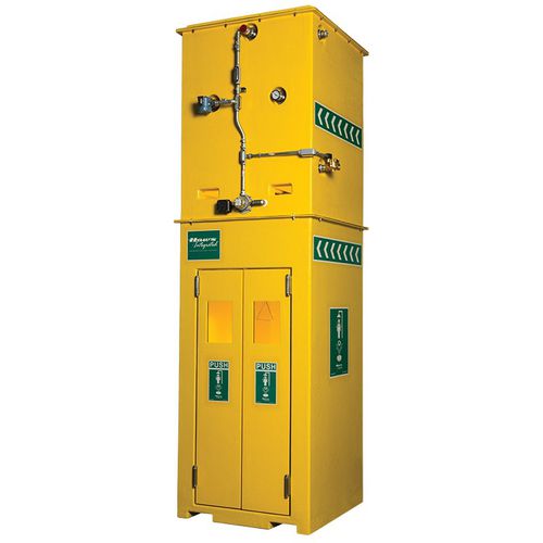 Cabina per doccia da terra - 8720 - Haws Corporation - con lavaocchi/lavafaccia / con serbatoio / da esterno