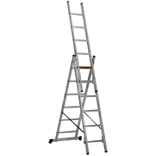 Scala da appoggio in alluminio - TS  - CAGSAN  LADDERS - pieghevole / telescopica con corda / di sicurezza