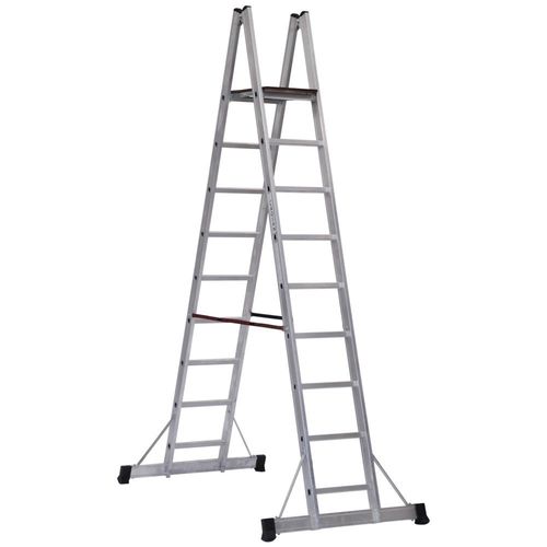 Scala da appoggio in alluminio - A  - CAGSAN  LADDERS - a piattaforma