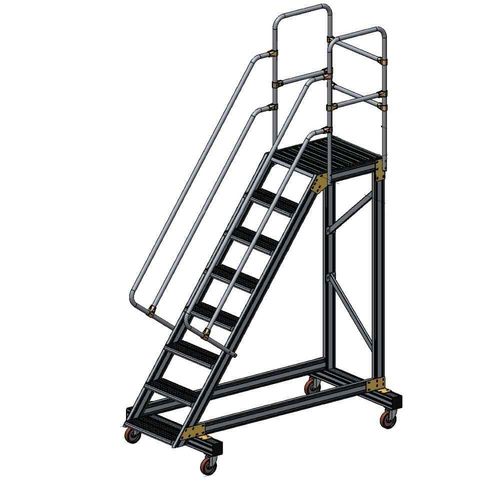 Piattaforma da lavoro - CAGSAN  LADDERS - mobile / con parapetto di sicurezza