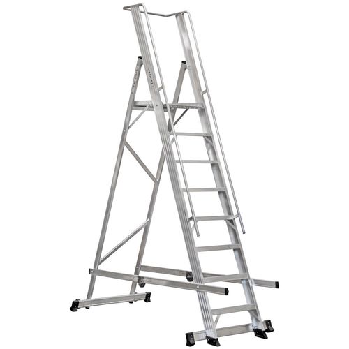 Scala da appoggio in alluminio - KP  - CAGSAN  LADDERS - pieghevole / a piattaforma