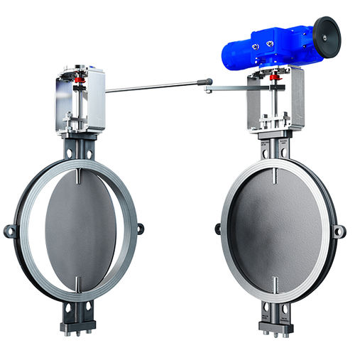 Valvola a farfalla - HRD/S - Herberholz GmbH - a comando pneumatico / di controllo / di regolazione