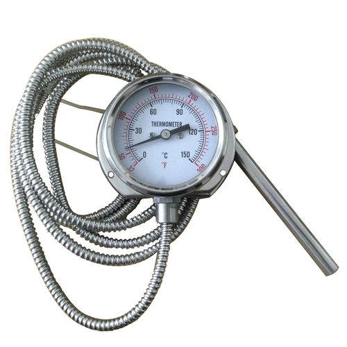 Termometro a dilatazione di gas con capillari - 221RF12122-1 - Shanghai QualityWell industrial CO.,LTD. - con quadrante / IP65 / ad inserimento