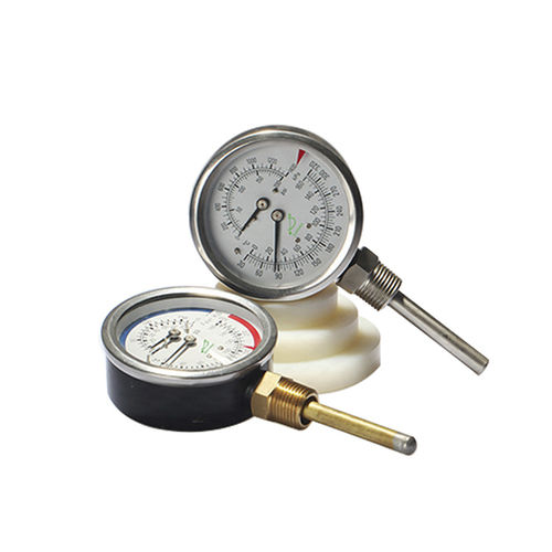 Termomanometro con quadrante - WHT-7 - Shanghai QualityWell industrial CO.,LTD. - a tubo Bourdon / per applicazioni marine / per olio