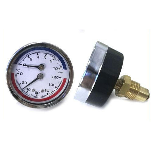 Termomanometro con quadrante - WHT-19 - Shanghai QualityWell industrial CO.,LTD. - in acciaio inossidabile / a tubo Bourdon / per applicazioni marine