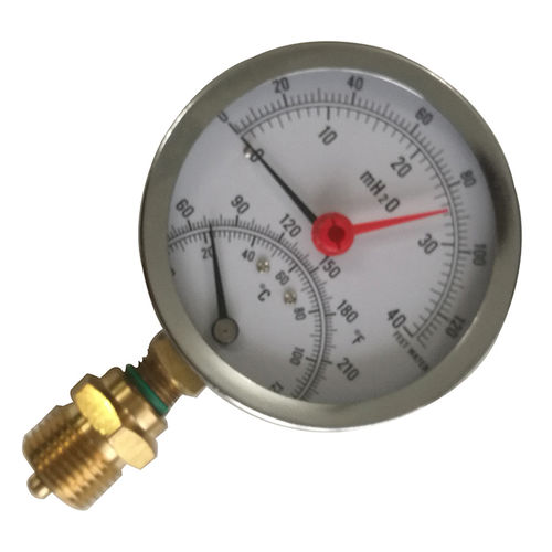 Termomanometro con quadrante - WHT-20 - Shanghai QualityWell industrial CO.,LTD. - in acciaio inossidabile / a tubo Bourdon / per applicazioni marine