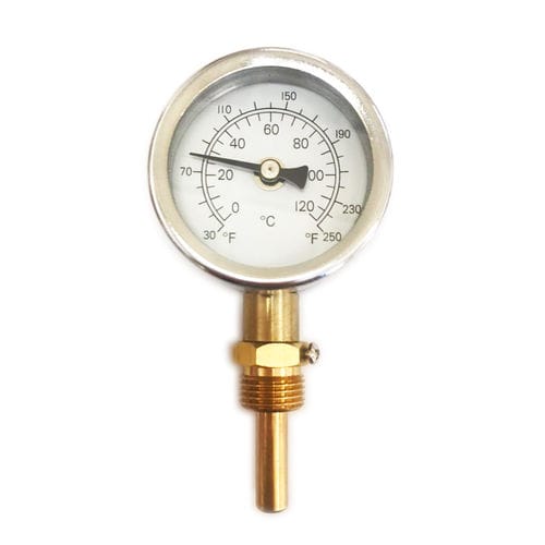 Termometro con sonda - I221H - Shanghai QualityWell industrial CO.,LTD. - bimetallico / con quadrante / fisso