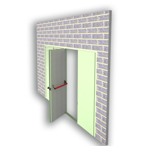 Porta battente - Isolgomma - in metallo / industriale / per isolamento acustico