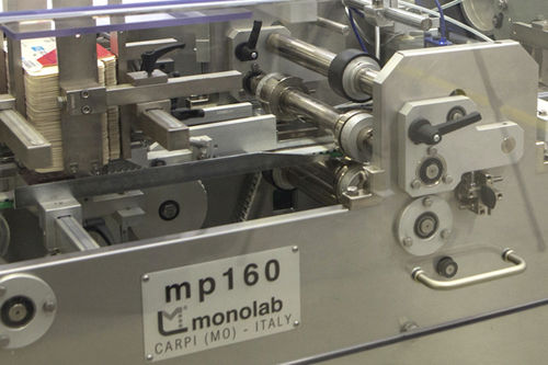 Incartonatrice per blister - MP160 - Monolab Srl - laterale / per il settore medico / per l'industria farmaceutica