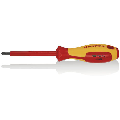 Cacciavite isolato - 98 24 02 - KNIPEX - con impronta a croce Phillips / in acciaio / in cromo