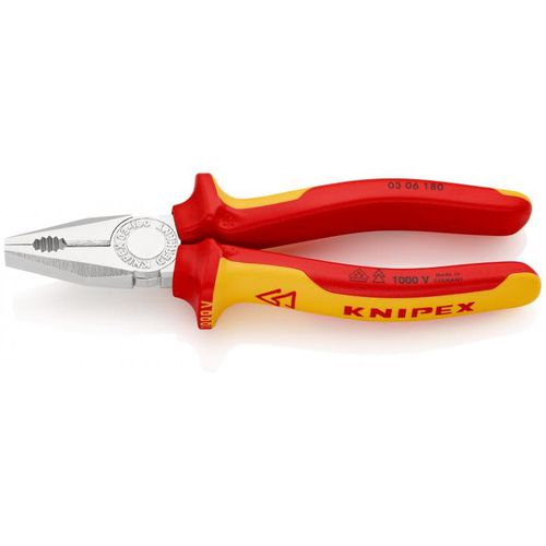Pinza universale - 03 06 180 - KNIPEX - per fili / per cavo / in acciaio