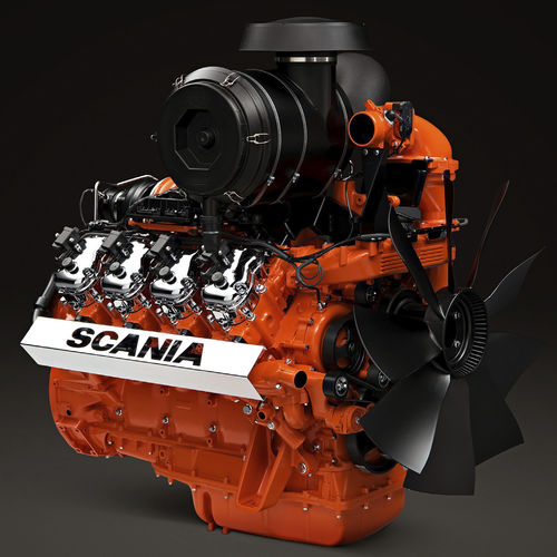 Motore diesel - OC16 071A - SCANIA Industrial & Marine Engines - a gas naturale / a 8 cilindri / turbo