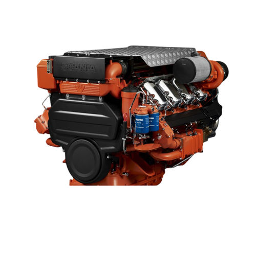 Motore diesel - DI16 074M - SCANIA Industrial & Marine Engines - a 8 cilindri / turbo / marino