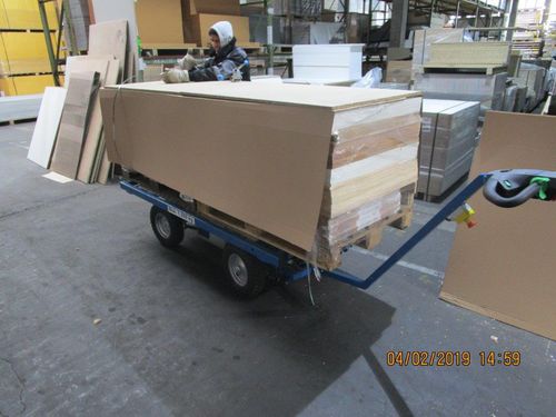 Carrello a batteria - ErgoMover GO XL low - GMV Handling A/S - da trasporto / in metallo / letto
