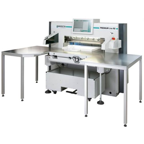Taglierina da carta con display digitale - 92 PREMIUM Line - perfecta - ad alta velocità / con luce di precisione / con tavolo di alimentazione