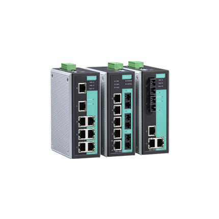 Switch Ethernet gestibile - EDS-405A/EDS-408A series - Moxa Europe - 8 porte / su guida DIN / industriale