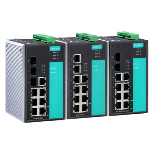 Switch Ethernet gestibile - EDS-510A series - Moxa Europe - 10 porte / PTPv2