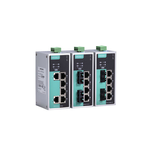 Switch Ethernet non gestibile - EDS-P206A-4PoE series - Moxa Europe - 6 porte / ridondante / PoE