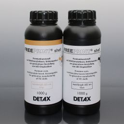 Resina per stampante 3D beige - Freeprint® shell series - DETAX - nera / per audioprotesi