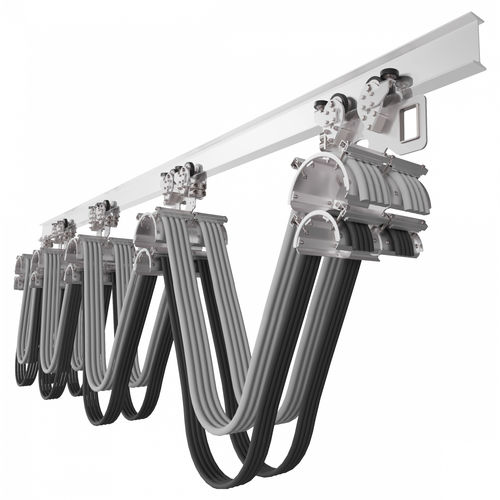 Carrello portacavi grande - W series - VAHLE - in metallo / economico / piatto