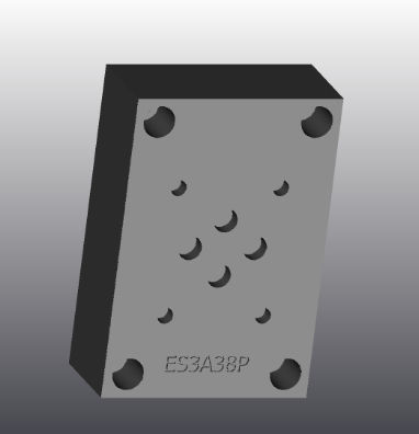 Piastra d'appoggio in ghisa - ES3A38P - EUROFLUID HYDRAULIC SRL - rettangolare / Cetop 3 / idraulica