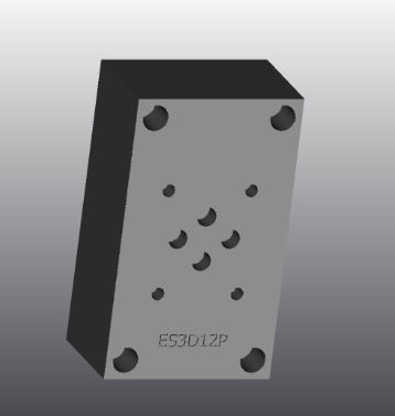 Piastra d'appoggio in ghisa - ES3D12P - EUROFLUID HYDRAULIC SRL - rettangolare / Cetop 3 / idraulica