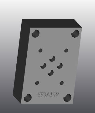 Piastra d'appoggio in ghisa - ES3A14P - EUROFLUID HYDRAULIC SRL - rettangolare / Cetop 3 / idraulica